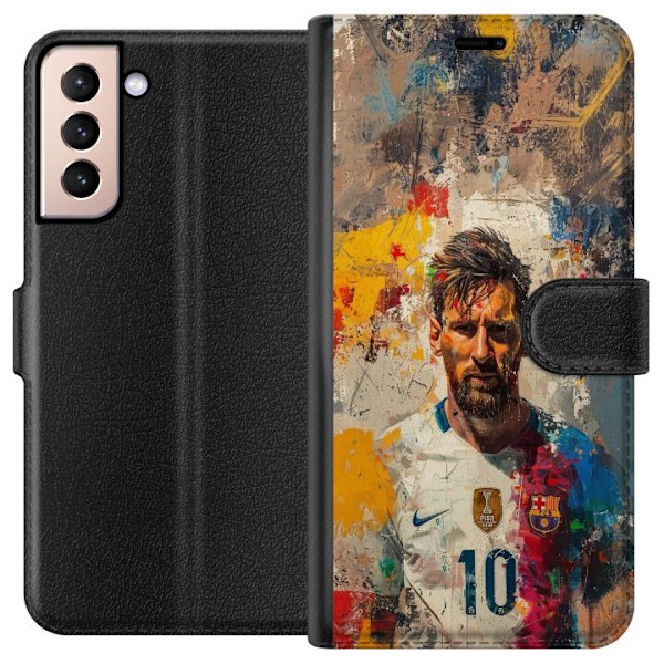 Samsung Galaxy S21 Lommeboketui Messi Art