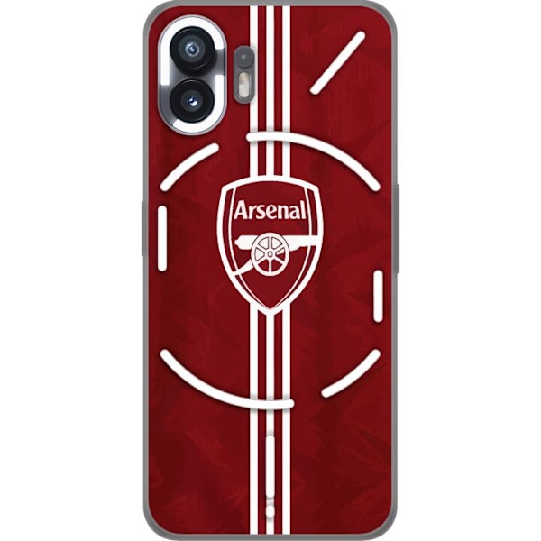 Nothing Phone (2) Läpinäkyvä kuori Arsenal Emblem Jalkapallo Premier League Seuravaakuna Punainen Valkoinen Ikoninen Fanit Lontoo Urheilu Motiivi