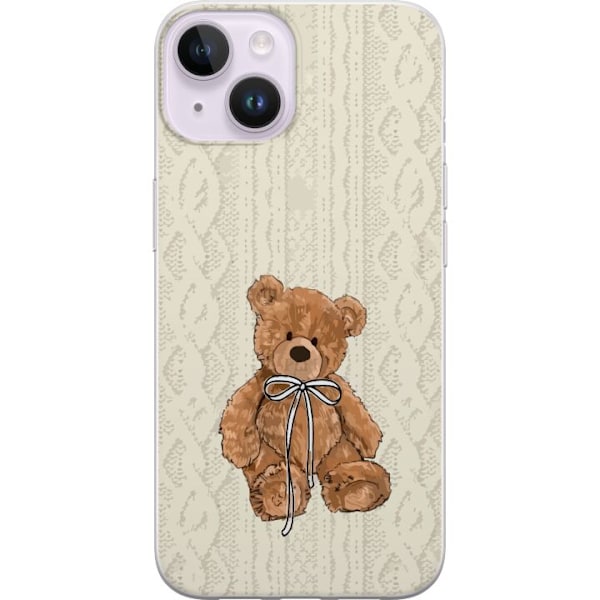 Apple iPhone 14 Plus Genomskinligt Skal Liten Nalle – klassisk nalle i enkel design