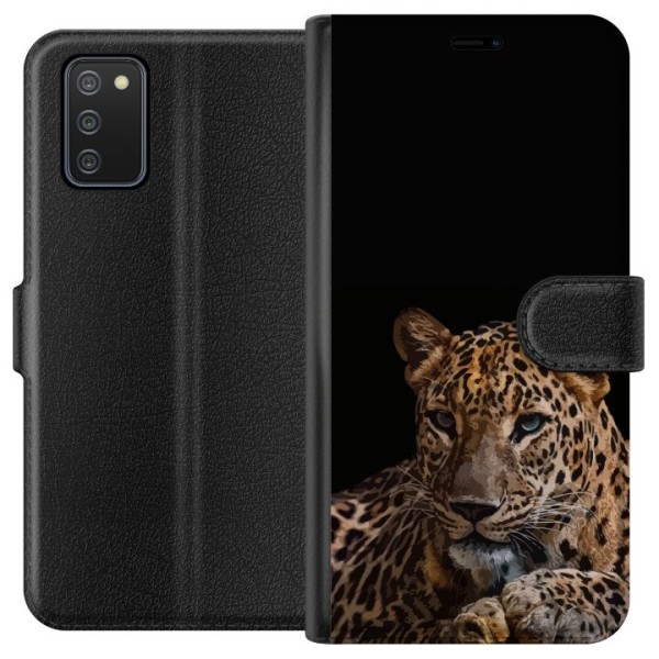 Samsung Galaxy A02s Lommeboketui Leopard