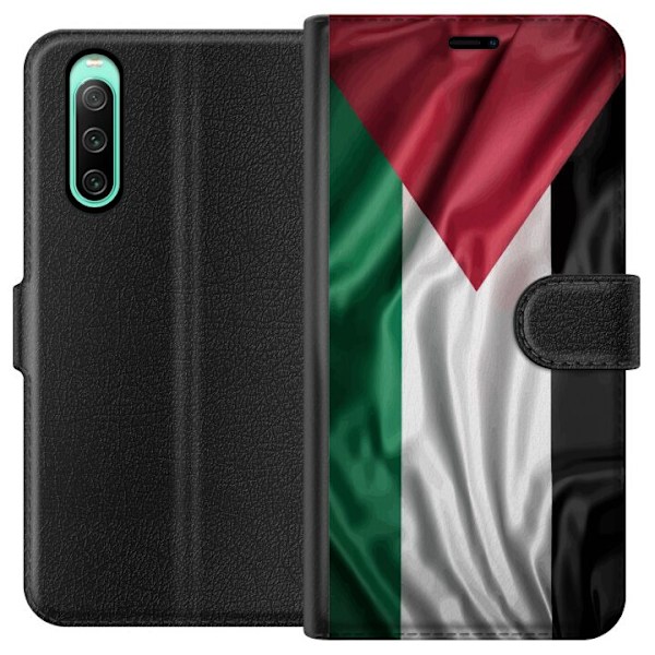 Sony Xperia 10 IV Lompakkokotelo Palestiinan lippu – ikonine