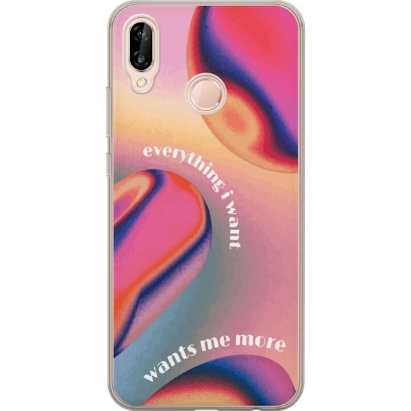 Huawei P20 lite Gennemsigtig cover ønsker mig mere