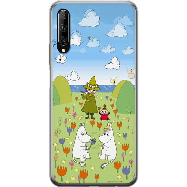 Kompatibelt Mobildeksel til Huawei P smart Pro 2019 Mumin i blomsteräng grønn