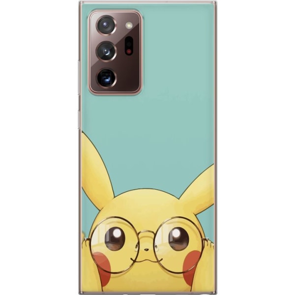 Samsung Galaxy Note20 Ultra Genomskinligt Skal Pikachu glasög