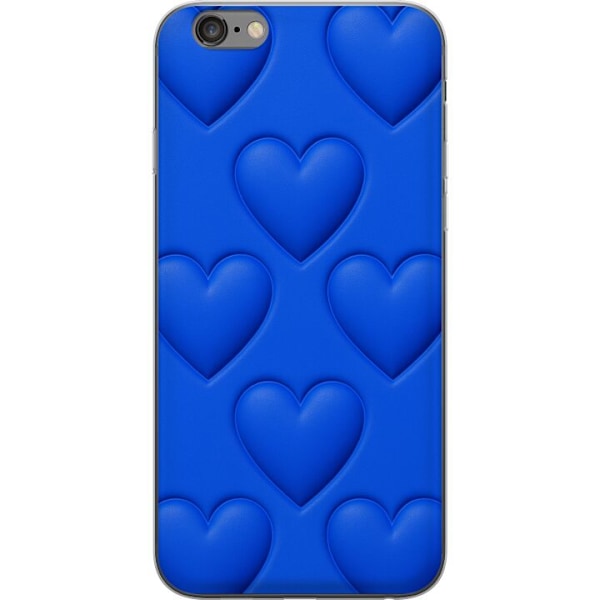 Apple iPhone 6s Plus Läpinäkyvä kuori Siniset Sydämet