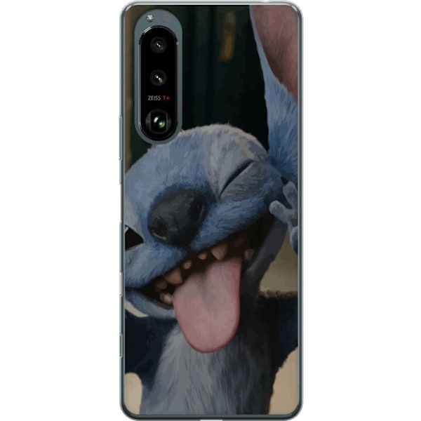 Sony Xperia 5 III Gennemsigtig cover Stitch Sød Alien - Blå Favorit fra Ydre Rummet