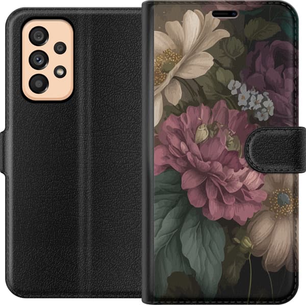 Kompatibelt Plånboksfodral till Samsung Galaxy A53 5G Blommor