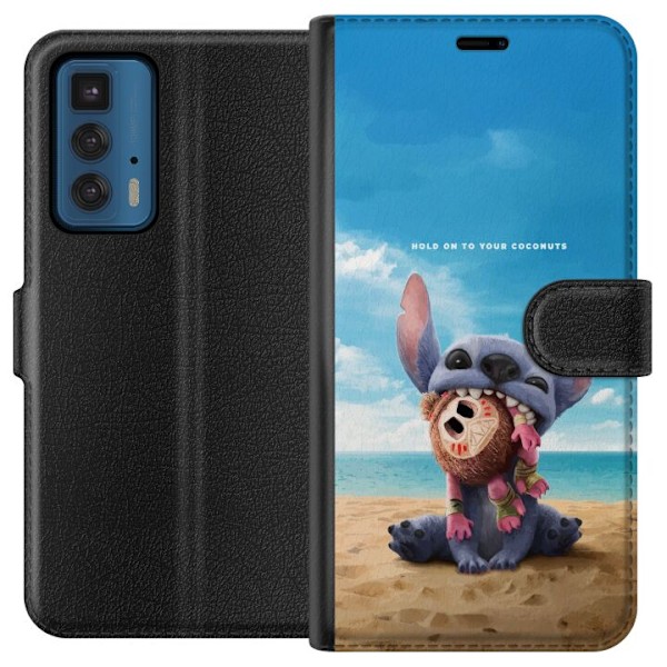 Motorola Edge 20 Pro Plånboksfodral Stitch | Kokosnöt