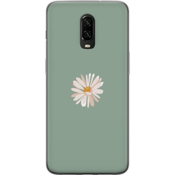 OnePlus 6T Läpinäkyvä kuori Vihreä Minimalikukka - tyylik