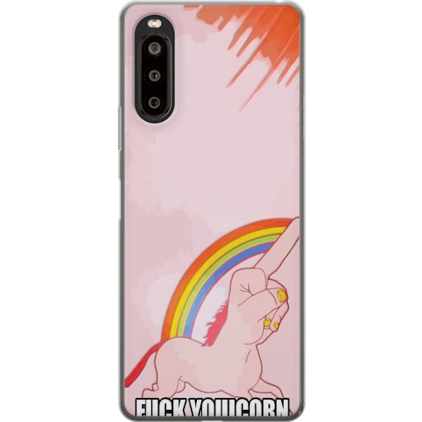 Sony Xperia 10 II Gennemsigtig cover Fuck Enhjørning