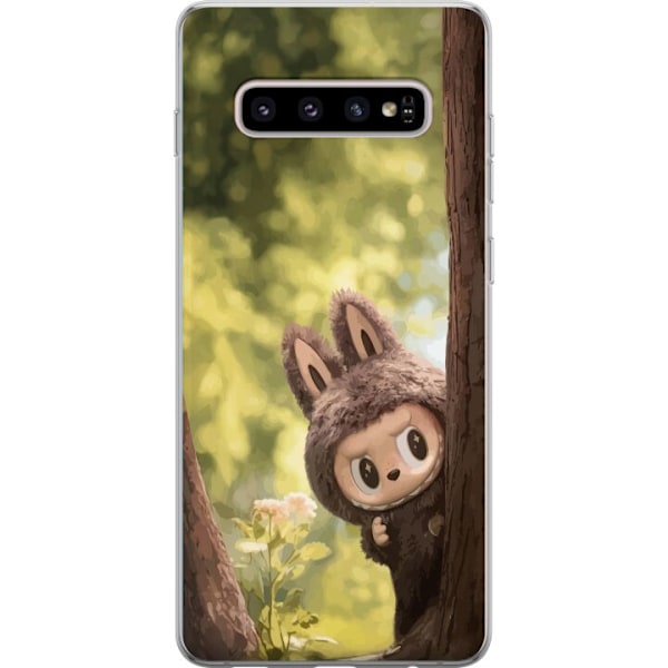 Samsung Galaxy S10+ Genomskinligt Skal Labubu Graffiti Vibes