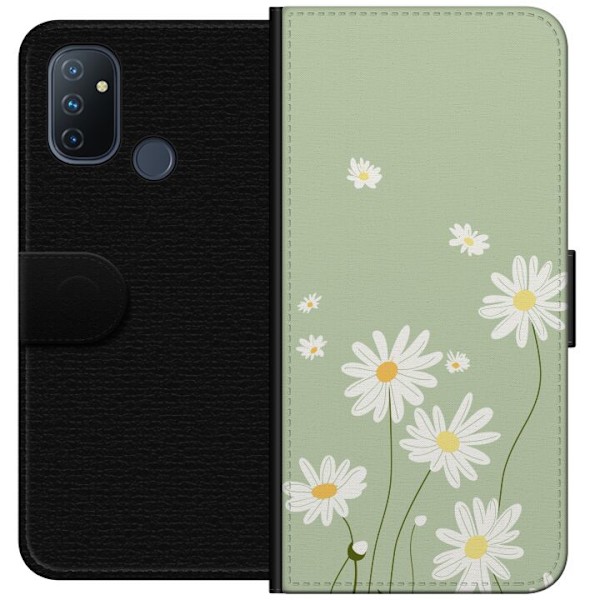 OnePlus Nord N100 Plånboksfodral Prästkragar – blommigt mönster i svensk sommarstil