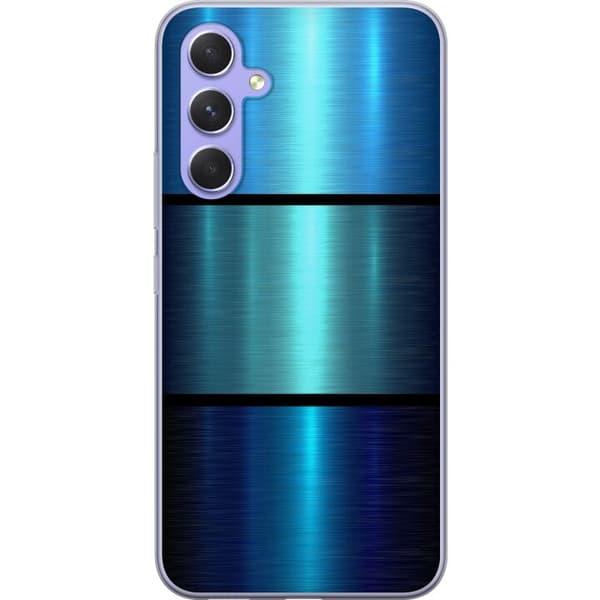 Kompatibelt Mobildeksel til Samsung Galaxy A54 Blå Metalliske Striper