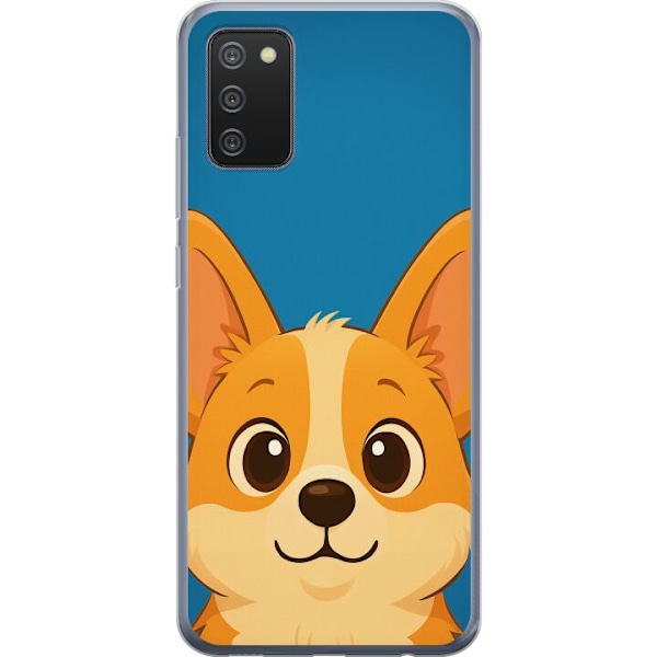 Samsung Galaxy A02s Läpinäkyvä kuori Hello Corgi