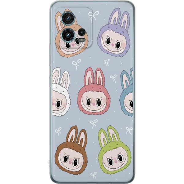 Motorola Moto G72 Gjennomsiktig deksel Pastel Labubu