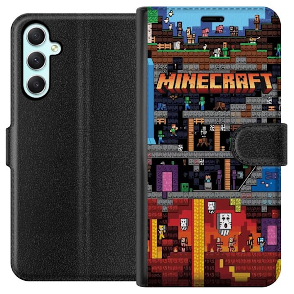 Samsung Galaxy A34 Lompakkokotelo Minecraft