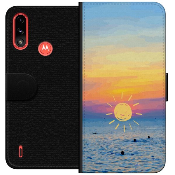 Motorola Moto E7 Power Tegnebogsetui Solnedgang