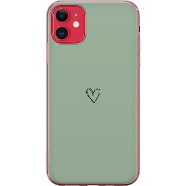 Apple iPhone 11 Läpinäkyvä kuori Sydän