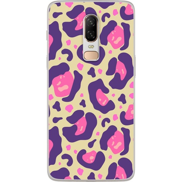 OnePlus 6 Gjennomsiktig deksel Leopard