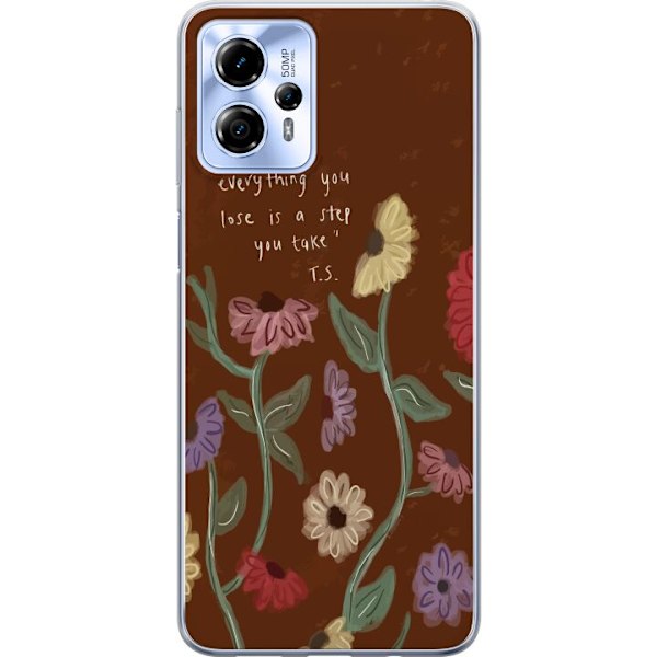 Motorola Moto G13 Gennemsigtig cover Blomster