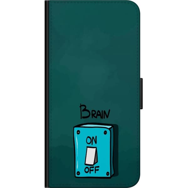 Kompatibelt Lommeboketui til Xiaomi Redmi Note 9S Brain On Off turkis