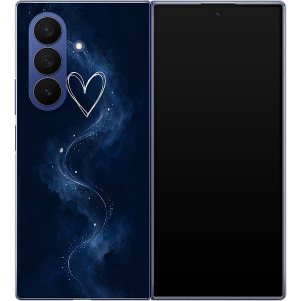 Kompatibelt Mobildeksel til Samsung Galaxy Z Fold7 Nattehjerte blå