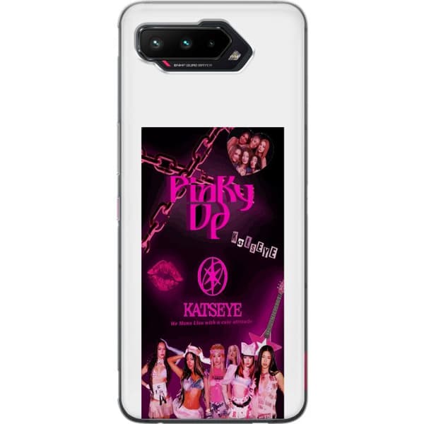 Kompatibelt Mobildeksel til Asus ROG Phone 5 KATSEYE social collage rosa