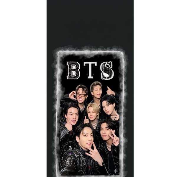 Kompatibel Tegnebogsetui til Apple iPhone 13 Pro BTS-medlemmer poserer sammen i sorte outfits for en selfie sort