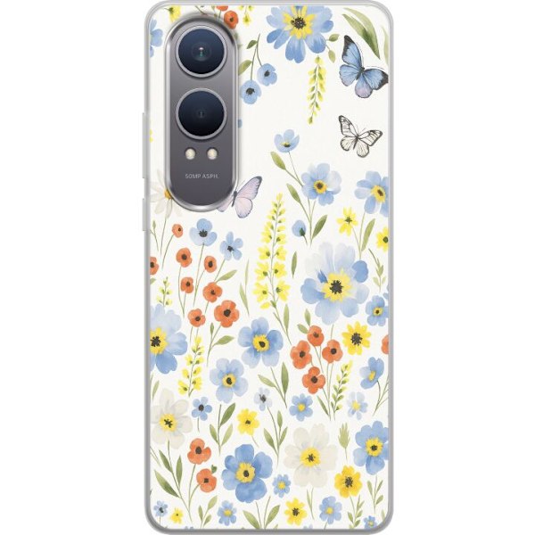OnePlus Nord CE4 Lite Gjennomsiktig deksel Sommerblomster
