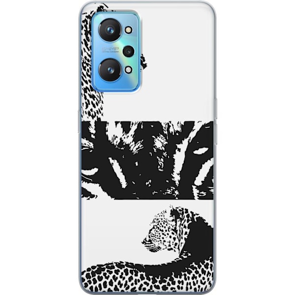Realme GT Neo2 Läpinäkyvä kuori Leopard Faces