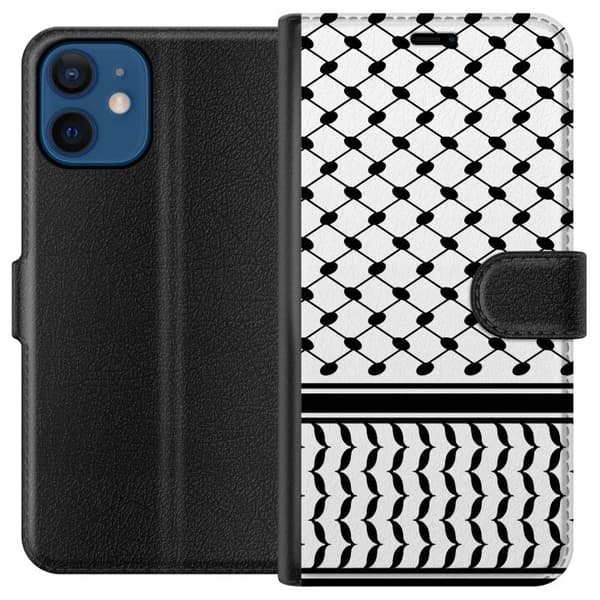 Kompatibelt Plånboksfodral till Apple iPhone 12 mini Keffiyeh mönster