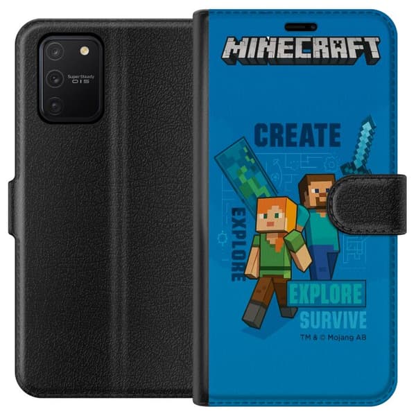 Kompatibel Tegnebogsetui til Samsung Galaxy S10 Lite Minecraft Huler