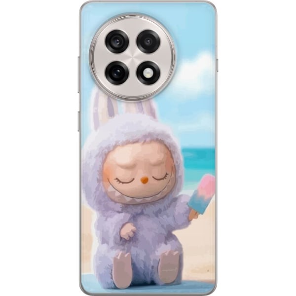 OnePlus 13R Genomskinligt Skal Labubu Pink Mood – Rosa monsterdesign