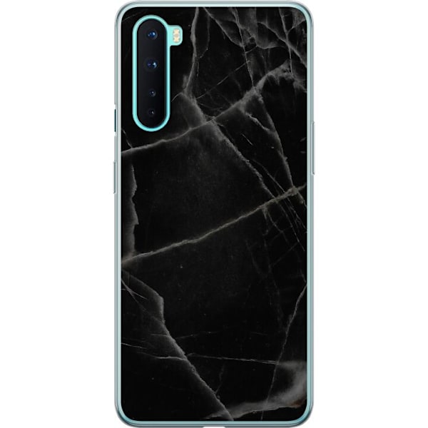 OnePlus Nord Läpinäkyvä kuori Musta marmori