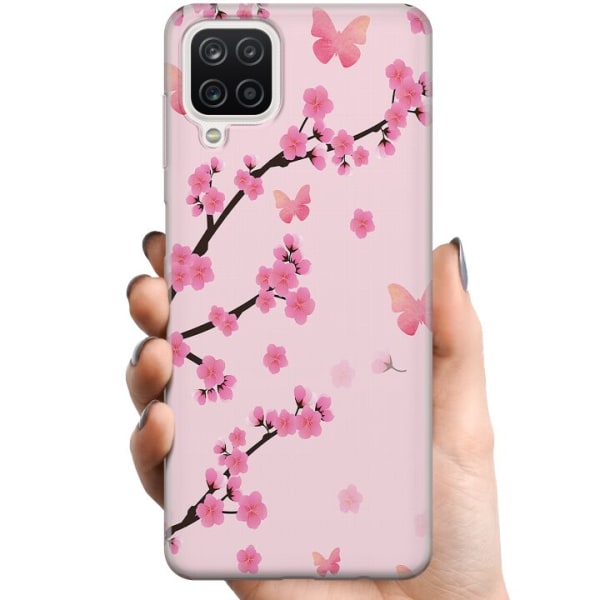 Samsung Galaxy A12 TPU Mobilskal Blommor