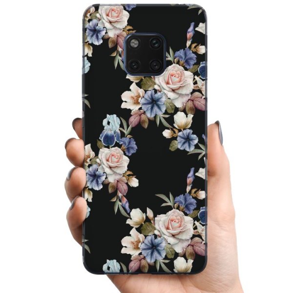 Huawei Mate 20 Pro TPU Mobilcover Blomster