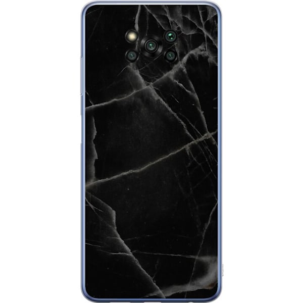 Xiaomi Poco X3 Pro Läpinäkyvä kuori Musta marmori