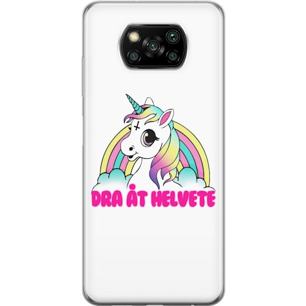 Xiaomi Poco X3 NFC Läpinäkyvä kuori Unikorni