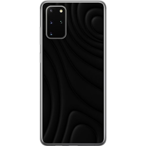 Samsung Galaxy S20+ Gennemsigtig cover Sorte Bølger