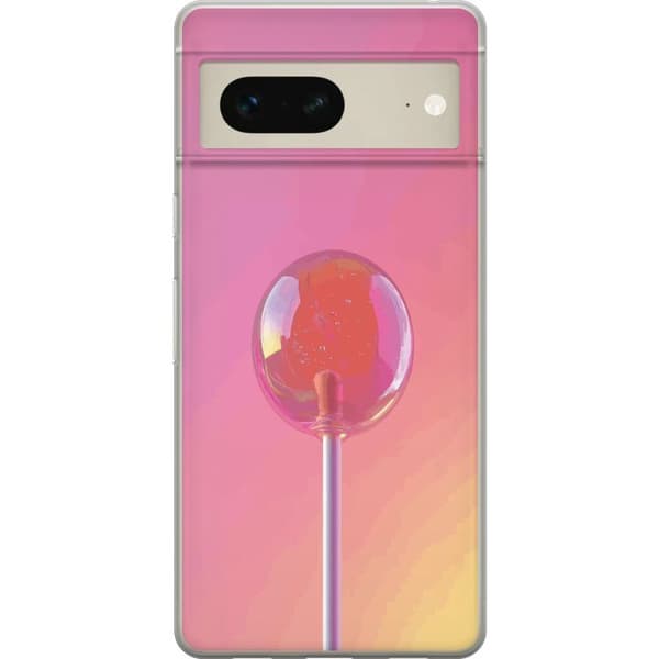 Kompatibel Mobilcover til Google Pixel 7 Blank lyserød pinde mod blød pastelbaggrund pink
