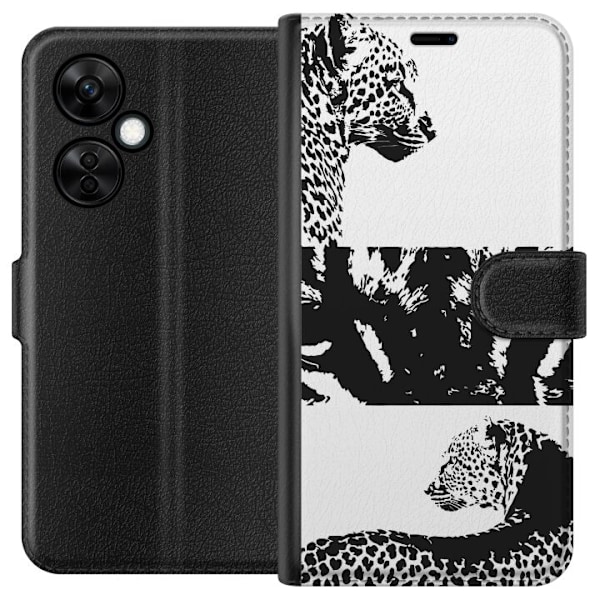 OnePlus Nord CE3 Lompakkokotelo Leopard Faces
