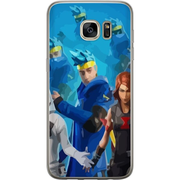 Samsung Galaxy S7 edge Läpinäkyvä kuori Fortnite