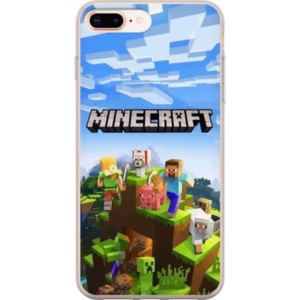 Kompatibel Mobilcover til Apple iPhone 8 Plus Minecraft Creeper-blok pixel retrospil
