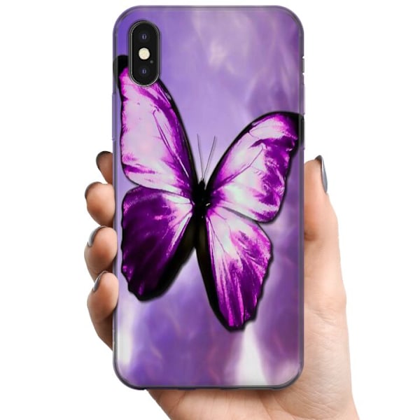 Apple iPhone XS Max TPU Mobildeksel Sommerfugl