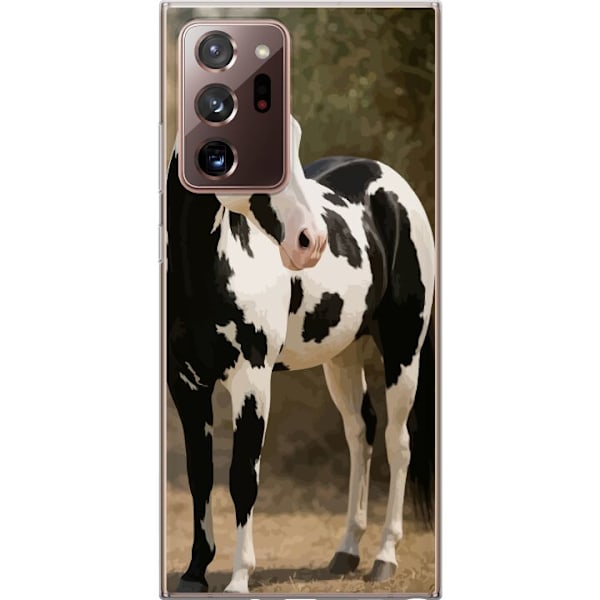 Samsung Galaxy Note20 Ultra Genomskinligt Skal Vacker Häst – elegant illustration av hästmotiv