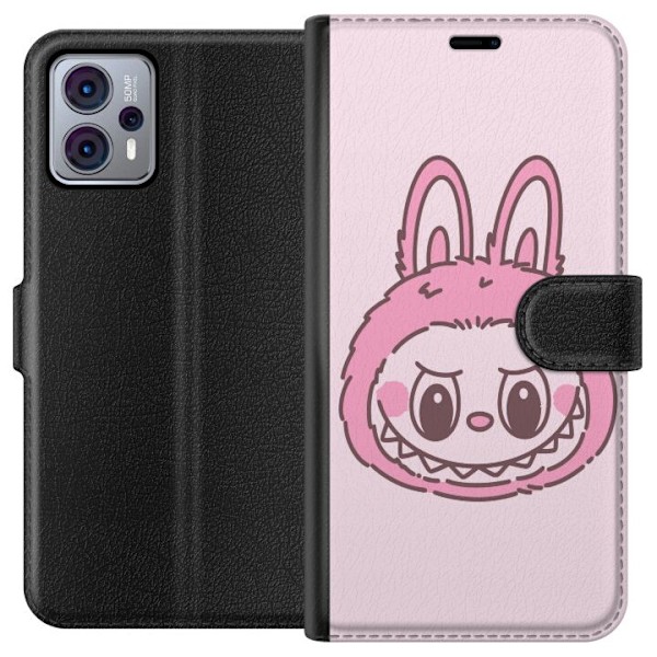 Motorola Moto G23 Lommeboketui Labubu Dyrekretsbunnyutgave