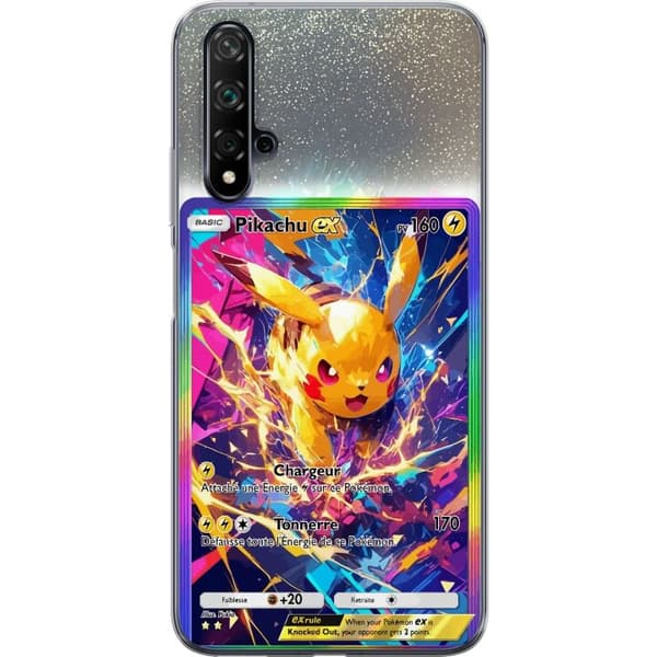 Kompatibelt Mobildeksel til Huawei nova 5T Pikachu gul