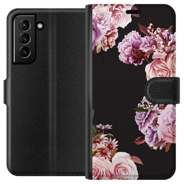 Kompatibel Tegnebogsetui til Samsung Galaxy S21+ 5G Blomster