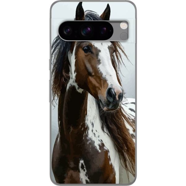 Google Pixel 8 Pro Läpinäkyvä kuori Hevonen Eläimet Aihe Graafinen Suunnittelu Luonto Vahva Aihe Suosittu Taide Eläinten Teema Ratsastus