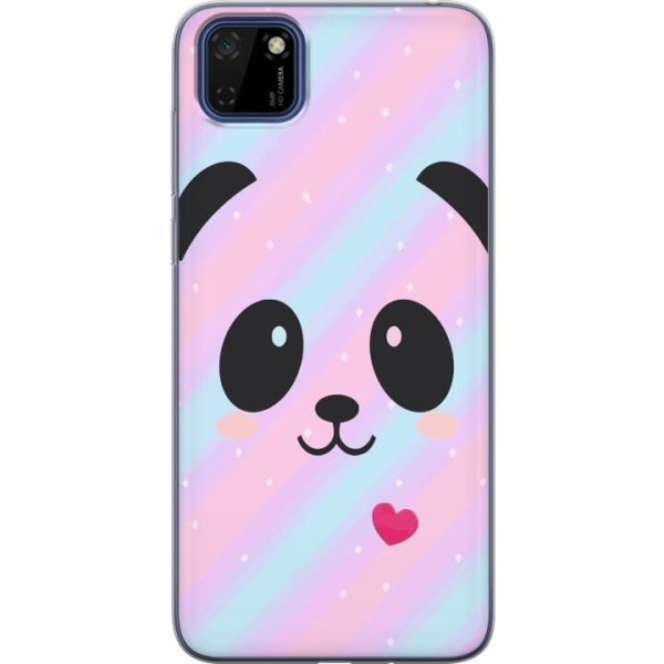 Huawei Y5p Gennemsigtig cover Regnbue Panda